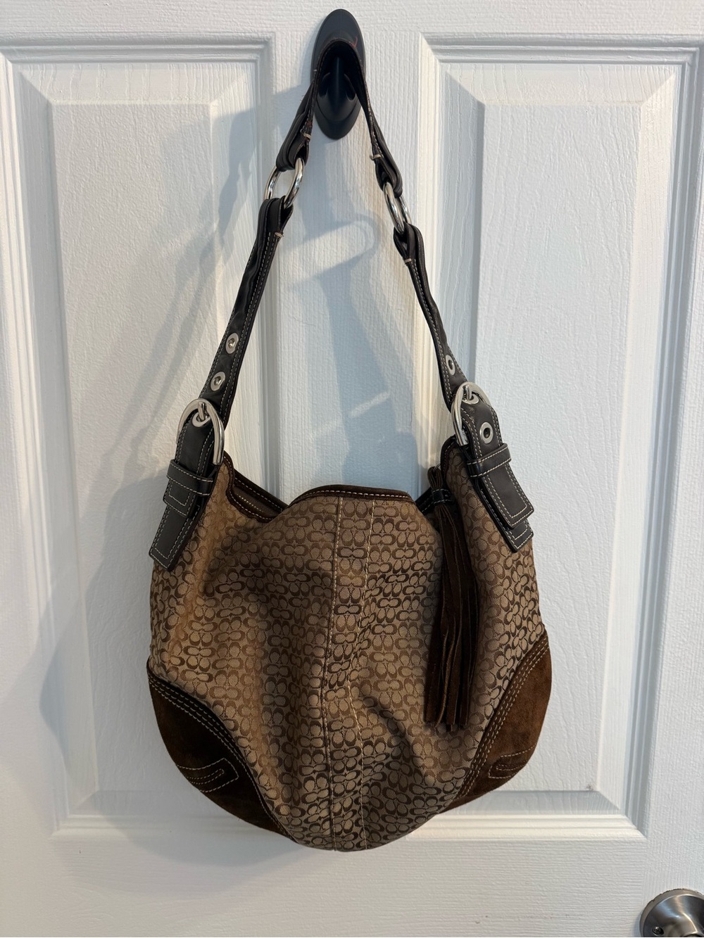Vintage Coach SoHo Signature Jacquard Hobo Bag D052-2158